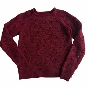 Elodie Girls burgundy Knit Sweater Size XS